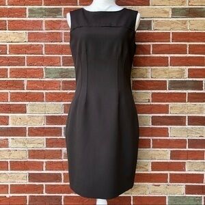 🔥 Elie Tahari Fringed Sleeveless Brown Sheath Dress